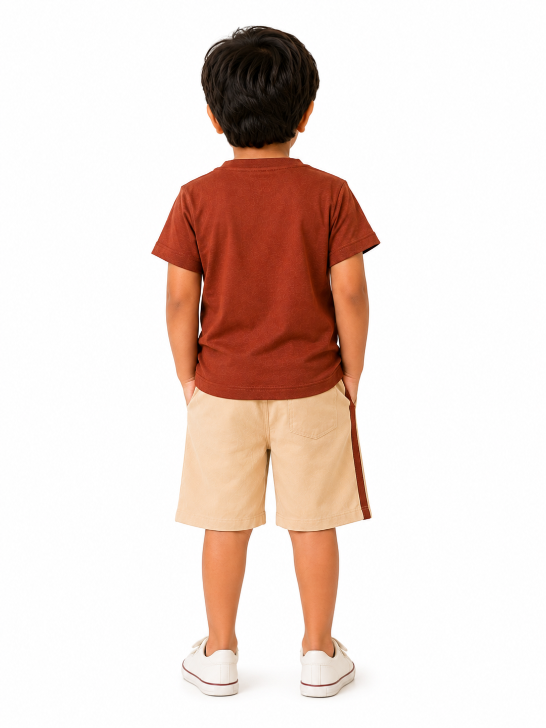 Life is Better Outside" Printed T-Shirt & Shorts Set for Boys